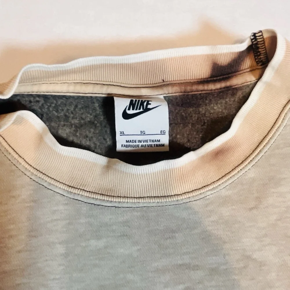 VINTAGE NIKE CLASSIC SWOOSH TIE DYE STREETWEAR Y2K SOFT SWEATSHIRT 1990S XL. - Picture 4 of 12